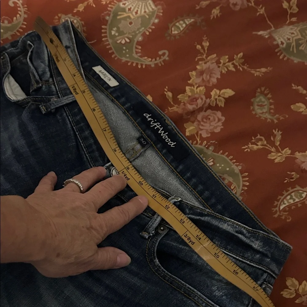 DRIFTWOOD Blue Straight-Leg Jeans with Side Button Accents
